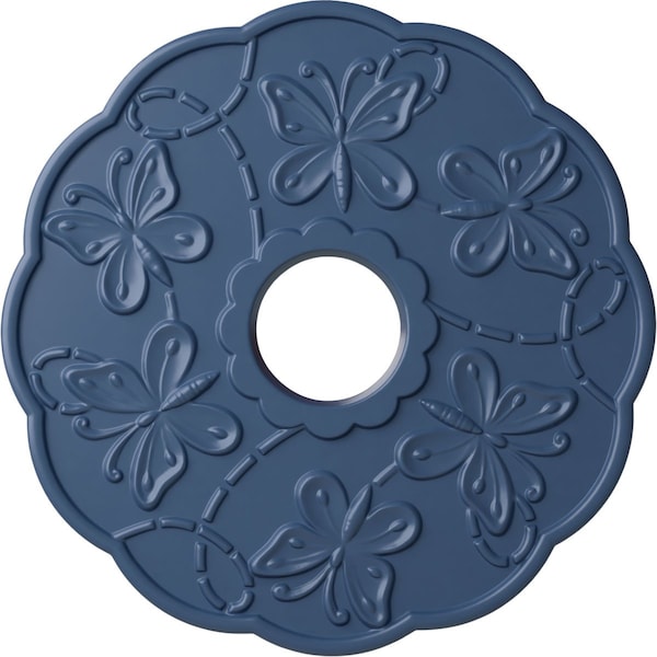 Ekena Millwork Terrones Butterfly Ceiling Medallion (Canopies up to 3 7/8"), 17 7/8"OD x 3 7/8"ID x 1"P, Americana CM17TSAMF - main